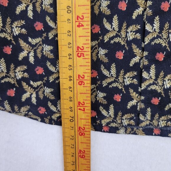 Woolrich Womens Small Floral Button Down Black Red Green Vintage Long Sleeve - Picture 7 of 8